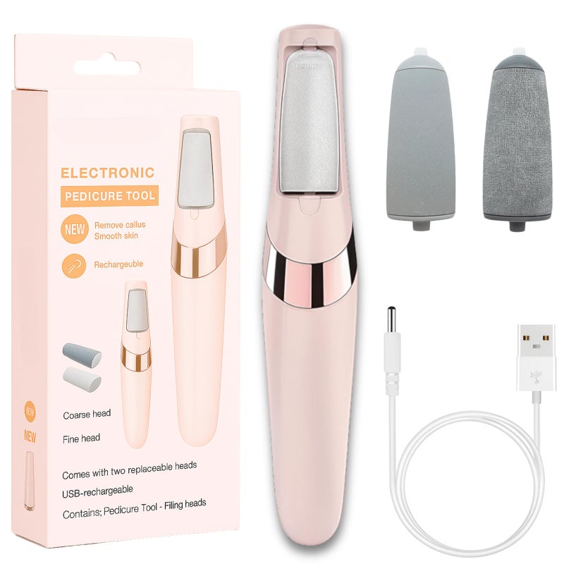 Electric Foot File, Rechargeable Electric Callus Removers for Feet, Pedicure Kits for Dead Skin, Electric Foot Callus Remover Smooths Cracked Heels, Removes Dry Skin for Smoother Feet, Foot Care Tool